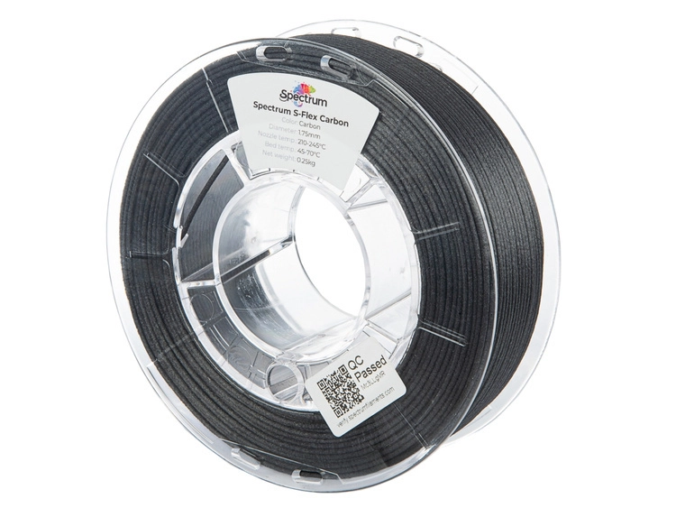 Filaments TPU+20CF S-Flex melns 0 25kg